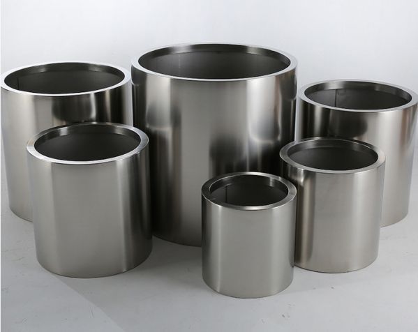 不锈钢原色花盆