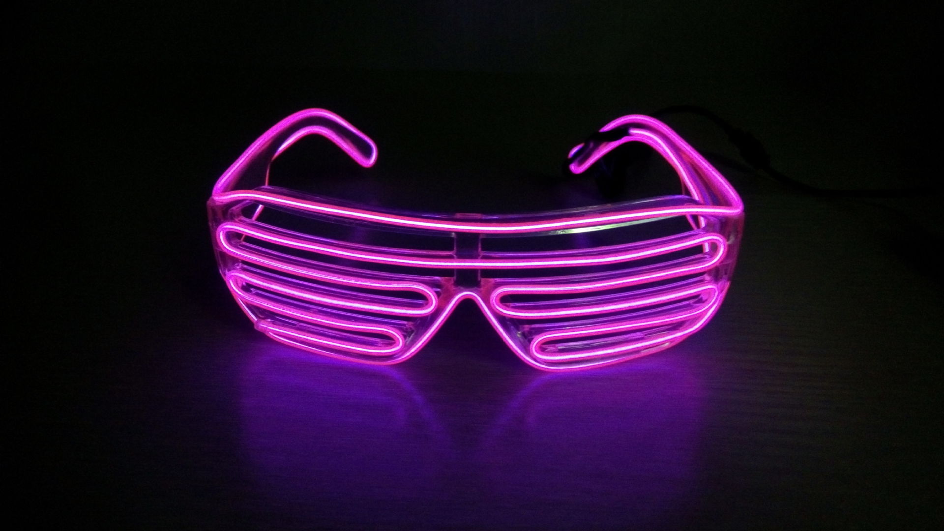 el炫丽发光眼镜 夜店表演闪光眼镜 荧光舞表演 百叶窗led眼镜