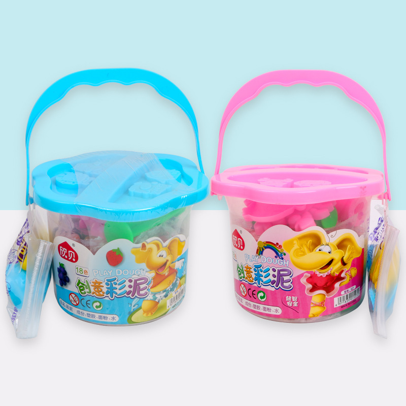 批发儿童12色欣贝多色彩泥套盒装橡皮泥学生儿童diy手工玩具礼品
