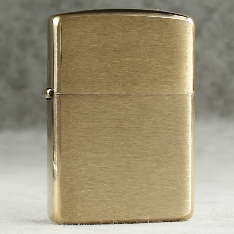 正品zippo防风打火机纯铜盔甲拉丝光板 168