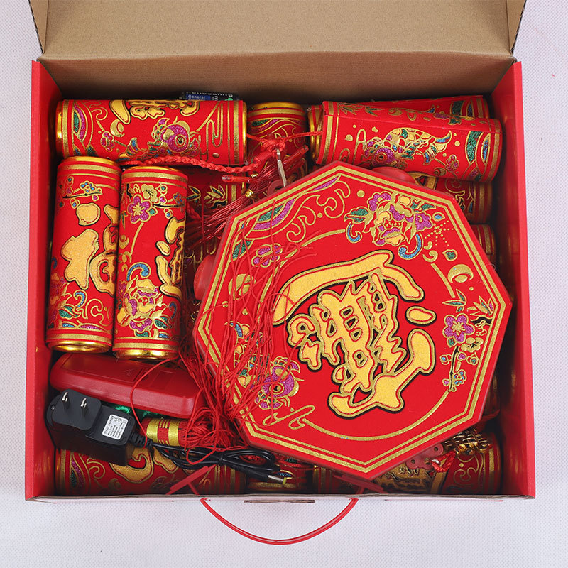 厂家热卖仿真双响电子鞭炮 可遥控发光电子鞭炮婚庆礼花礼炮批发