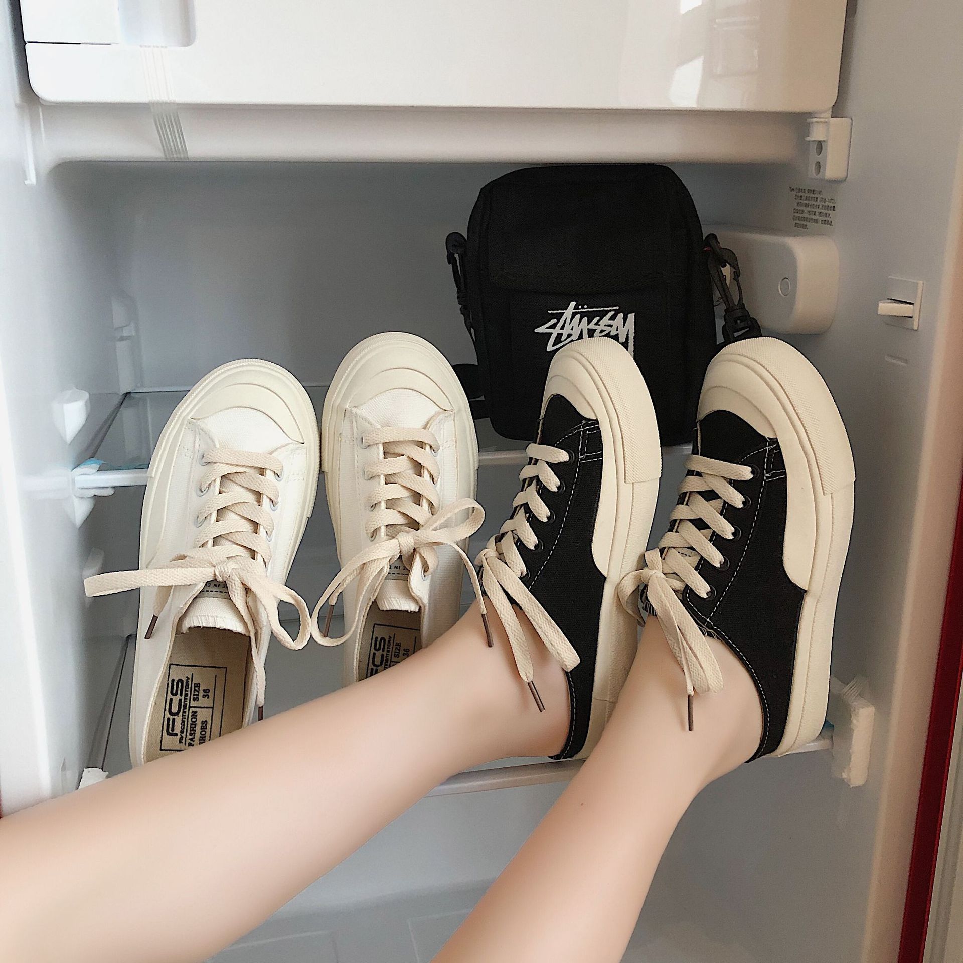 帆布鞋女"瑞安市学生快餐"街拍图文-大全