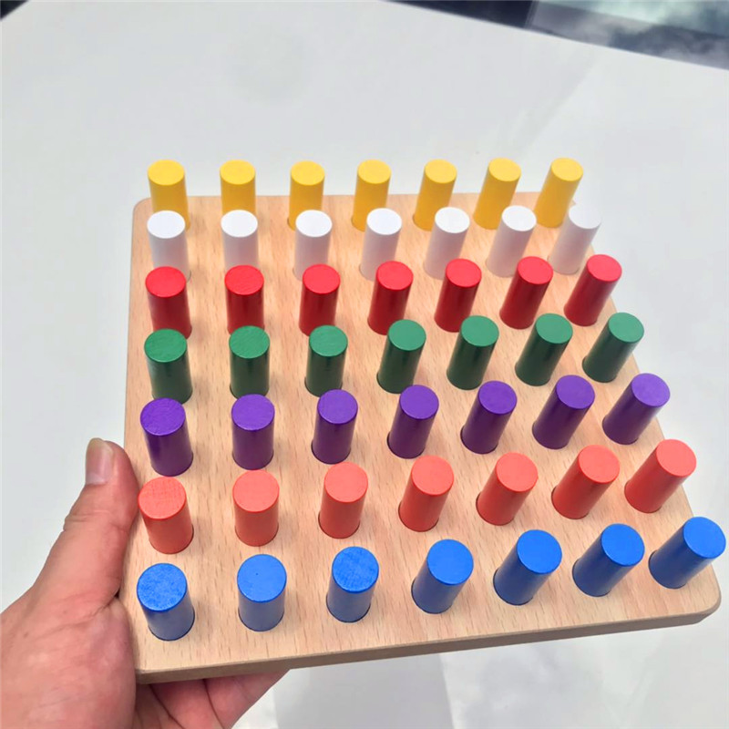 感统训练插棍早教益智玩具2-6岁蒙氏教具幼儿园积木插棒新款