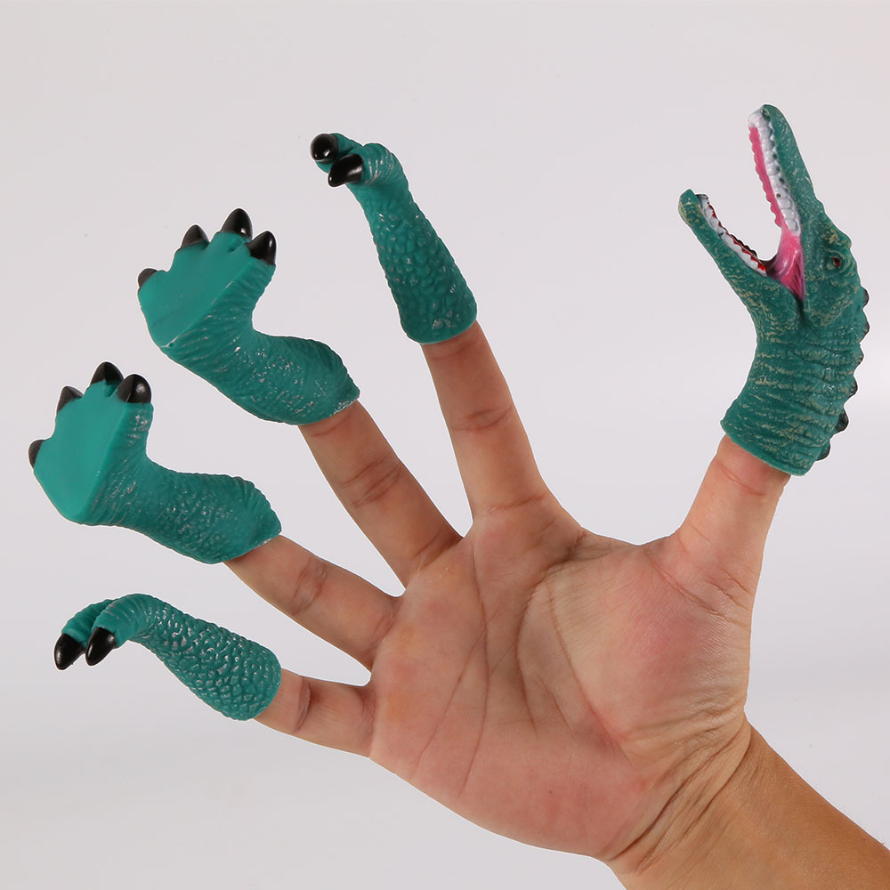 1万个更多手指偶套装厂家手指偶套装品牌仿真恐龙手指偶玩具儿童亲子