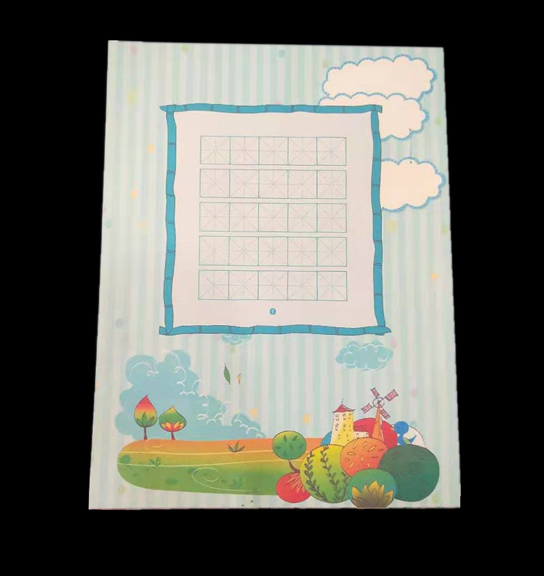 艺欣硬笔书法作品纸畅写童年米格硬笔练习纸卡通a4空白比赛作品纸