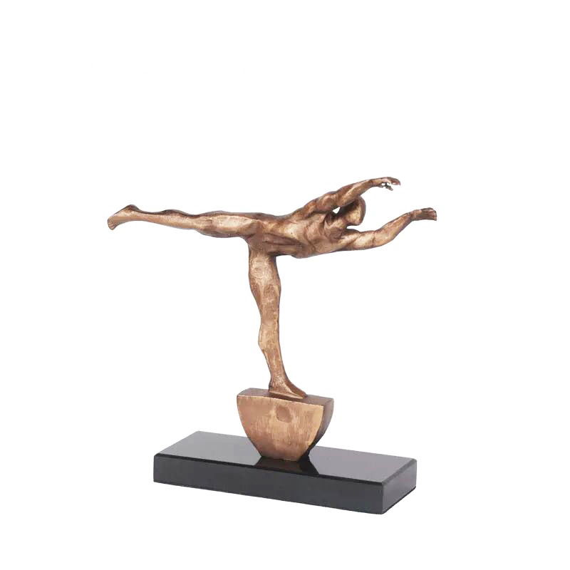 简约后现代冷铸铁艺术人体雕塑品铁艺金属人物摆件客厅