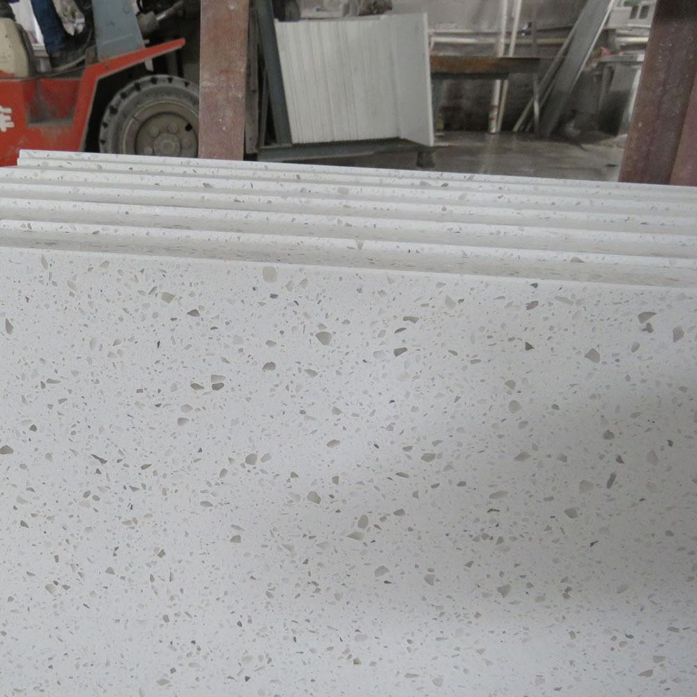 白色石英石台面板 石英石台面 室内石英石地板 卫生间地面墙面