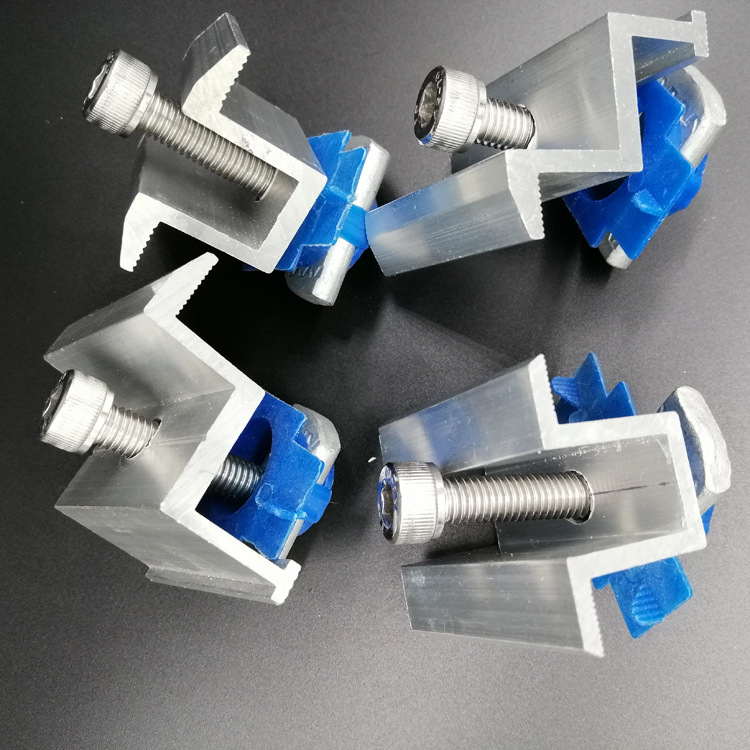 太阳能发电配件光伏支架配件铝合金中压块边压块侧压块套装批发