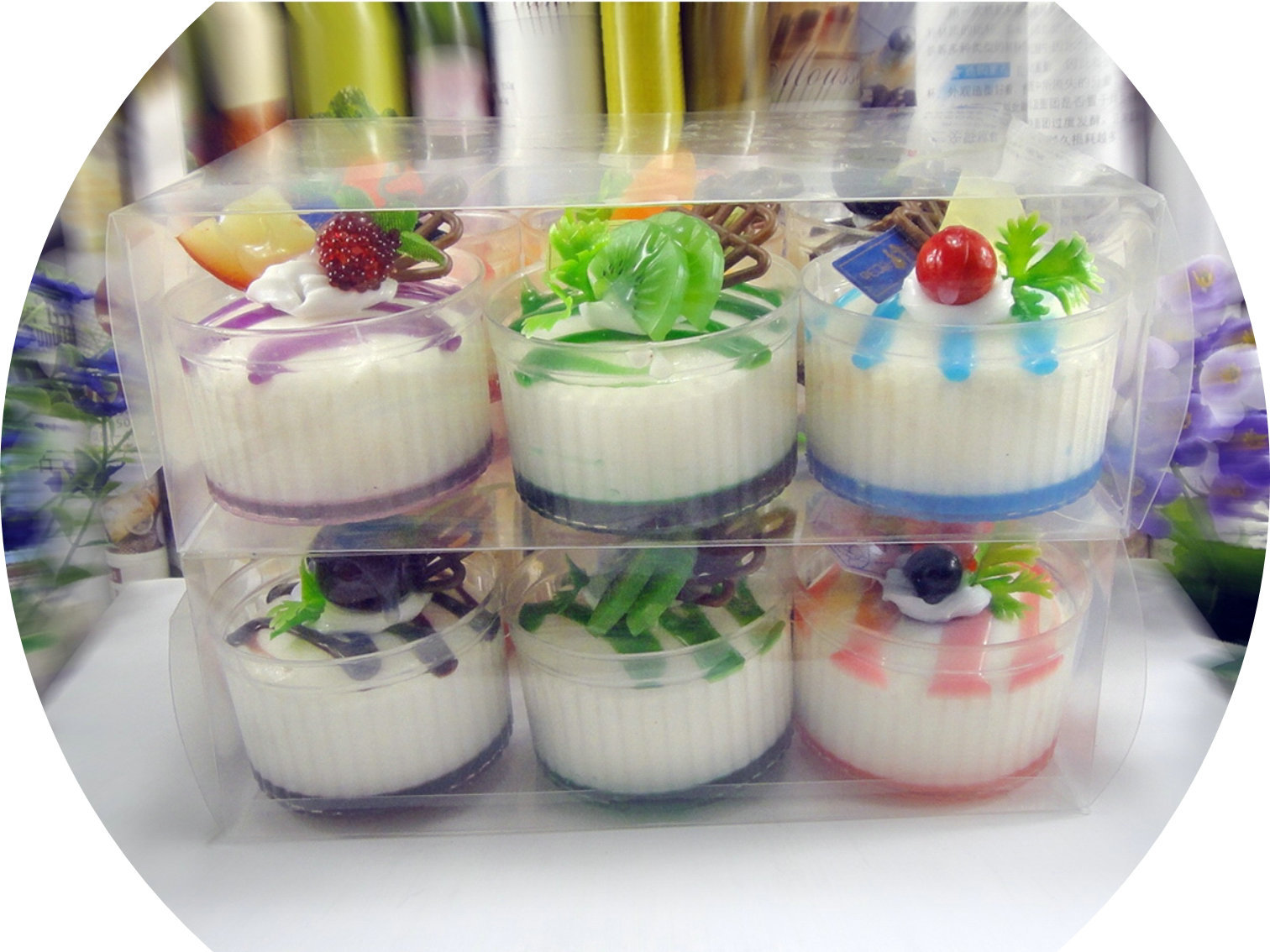 仿真圆形果冻杯冰淇淋冰箱贴ice-c 店堂橱窗展示影视道具创意家居
