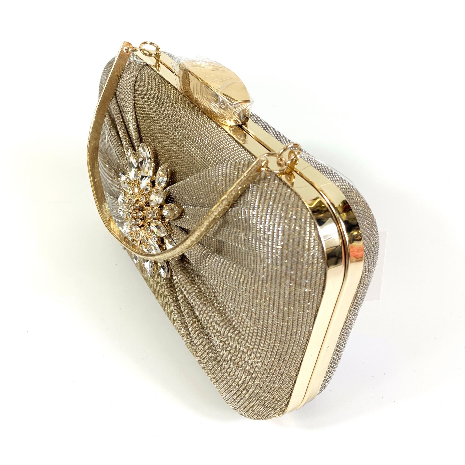 clutch bag欧美晚宴包花朵镶钻宴会包潮流派对晚装包pu亮片手拿包