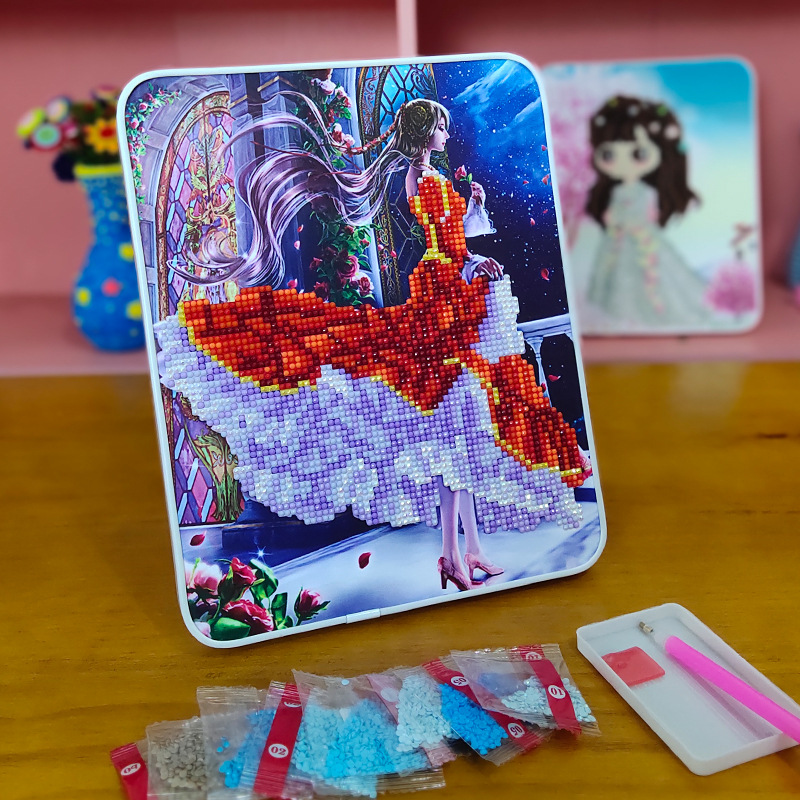 儿童粘贴钻石画 diy手工益智玩具女孩礼物学生拼图画地摊货源批发