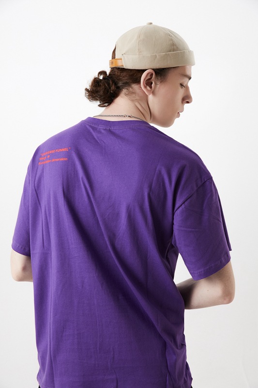 universe funnel 夏款单色个性印花短袖xt602