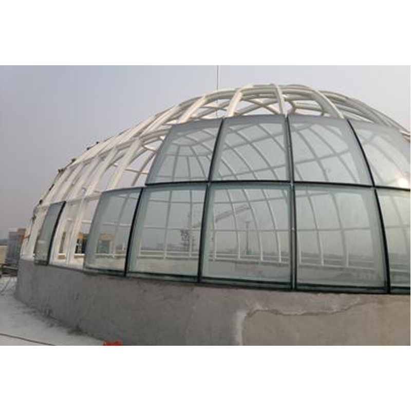 钢结构玻璃顶采光房价格 酒店商场透光玻璃穹顶 屋顶玻璃阳光房