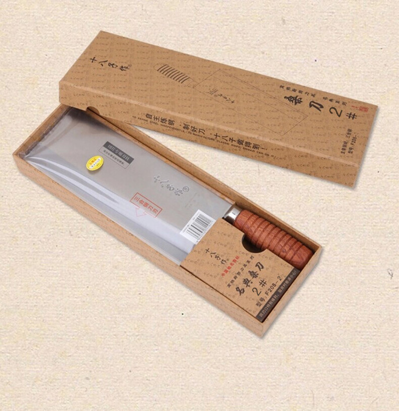 十八子作 名典f208-2三层复合钢桑刀专业厨师刀切片刀 厨房菜刀