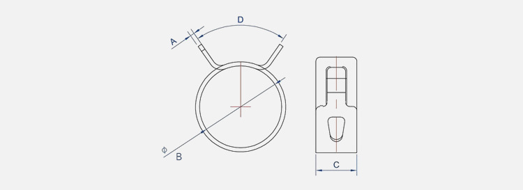 快装固定弹簧卡箍锰钢卡子喉箍环箍汽车油管抱箍日式管卡弹性管夹