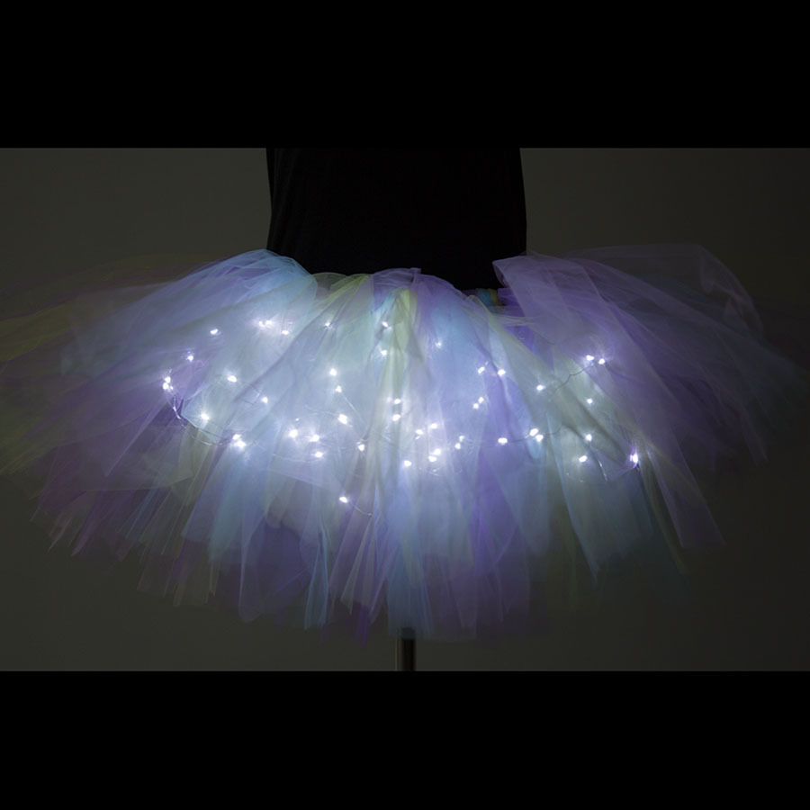 led tutu裙 欧美成人半身纱裙 发光电音节tutu蓬蓬裙 带灯纱裙