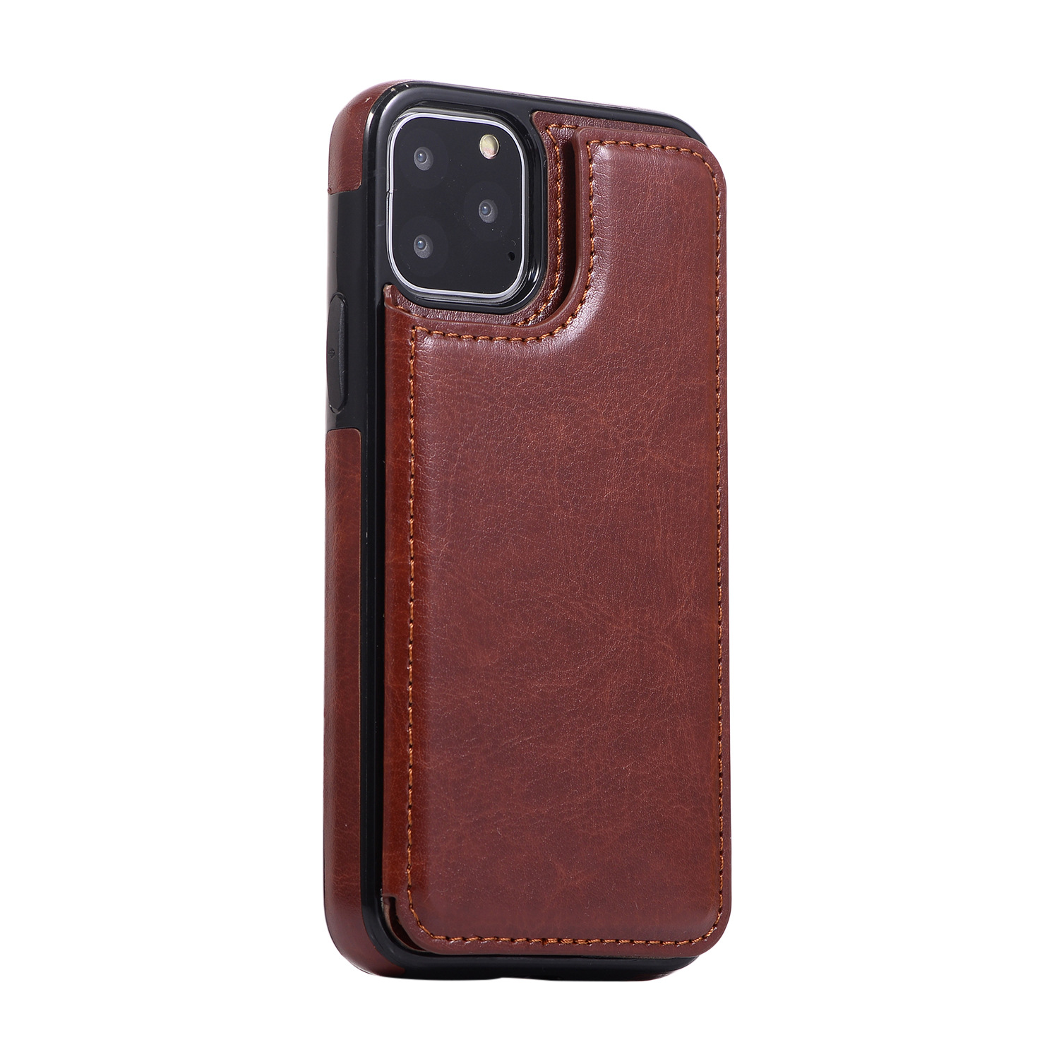Suitable for Iphone14 Mobile Phone Leather Case Crazy Horse Pattern Apple 13pro Phone Case Creative Leather Card Holder