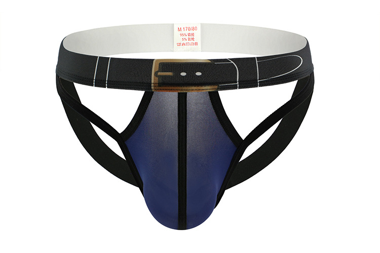 男士内裤男士皮带时尚冰丝性感舒适潮男双丁字裤奥枪皮带丁字裤76