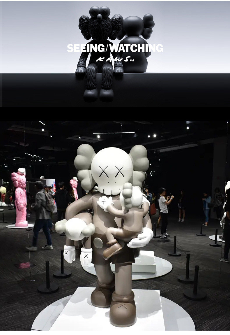 潮牌kaws芝麻街玻璃钢户外商场网红店铺装饰卡通模型雕塑大型摆件