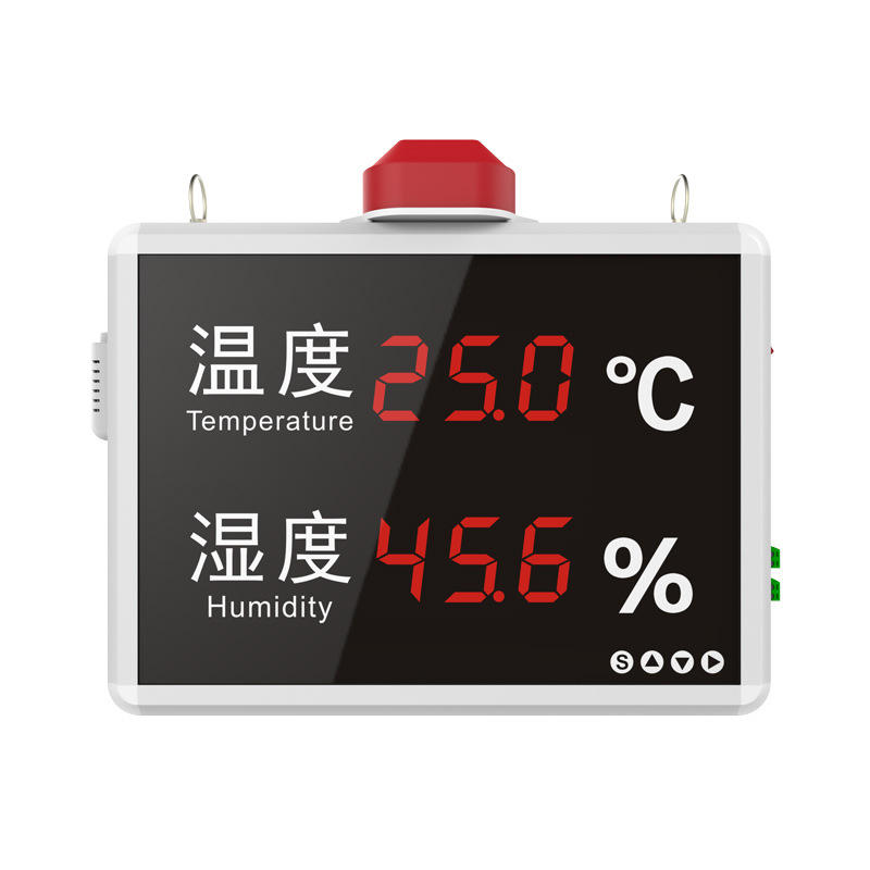 金属螺纹探头温湿显示屏 温湿度显示器 1.8英寸红色数码管面板