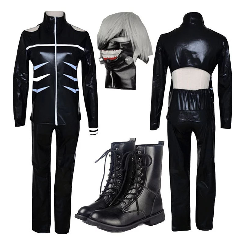 漫之馨东京食种/东京食尸鬼cos金木研战斗衣4件套送口罩cosplay装