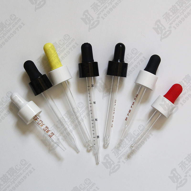 光面胶头滴管盖塑料盖玻璃滴管硅橡胶丁基胶丁腈胶胶头18mm全塑