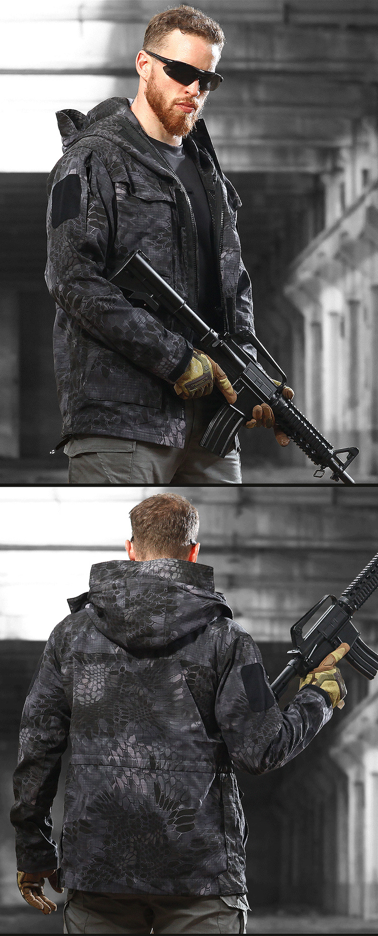 防水冲锋衣_影战术风衣男m65外套秋冬户外中长款军迷战地 - 阿里巴巴