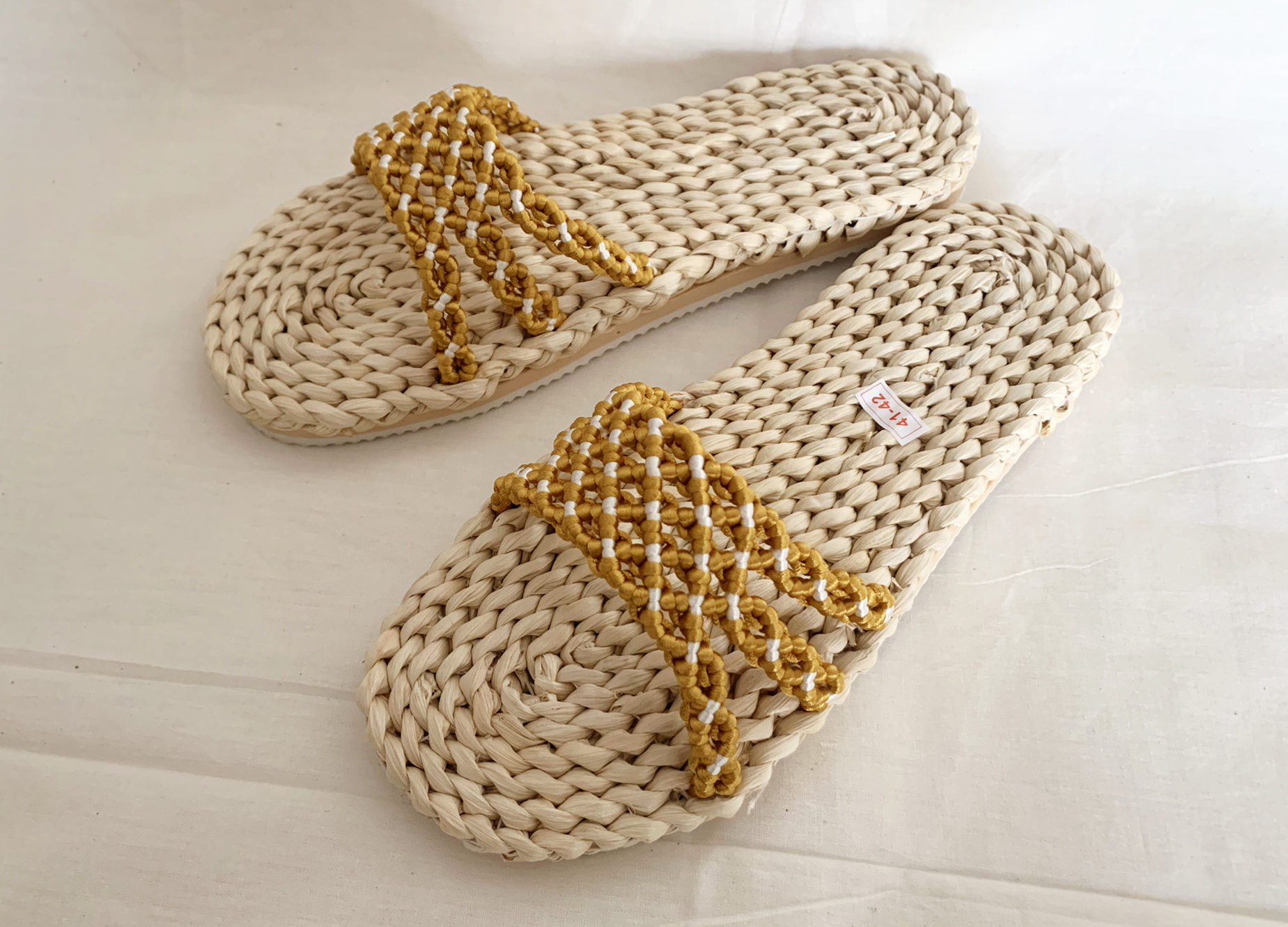 纯手工编织男士女士一字凉拖拖鞋玉米皮草鞋日系简约气夜市热销