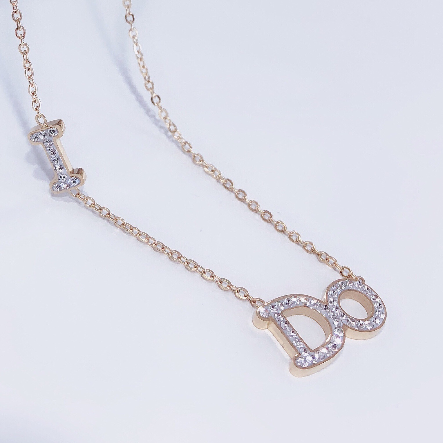 项链女士饰品ido项链锁骨链日韩版字母送女友配饰夏季