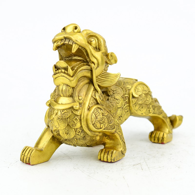 批发精工纯铜 貔貅摆件 金钱兽 开业礼品工艺品怪兽一对摆设