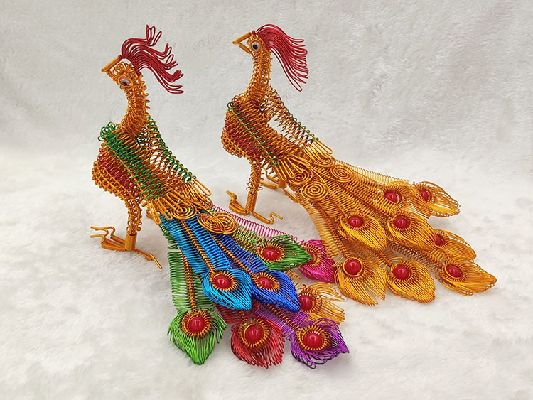 【八尾凤凰】创意手工diy铁丝铝丝凤凰模型厦门玩秀手工艺编织