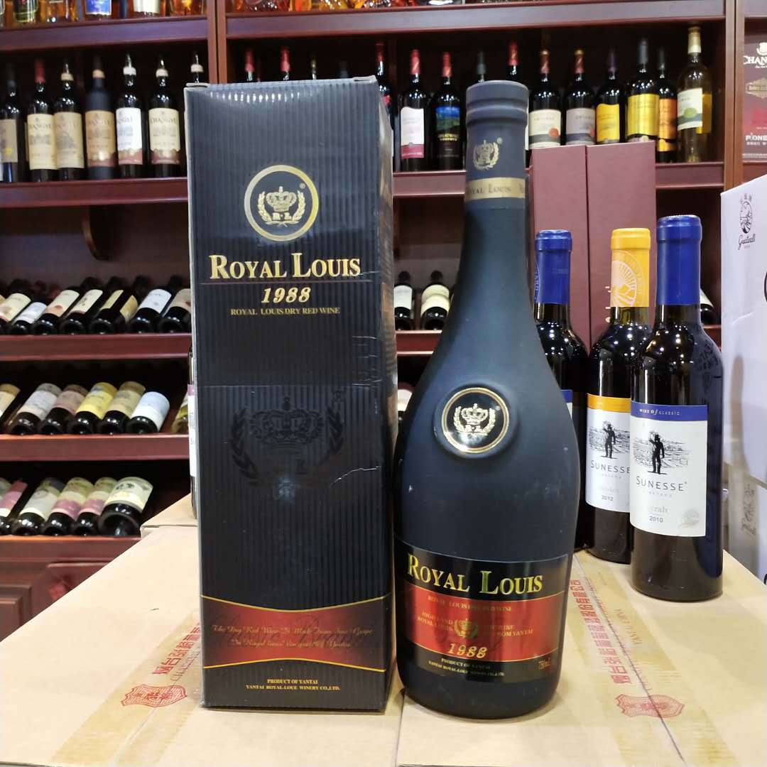烟台礼盒装红酒批发 皇家路易1988干红葡萄酒 低端礼盒红酒