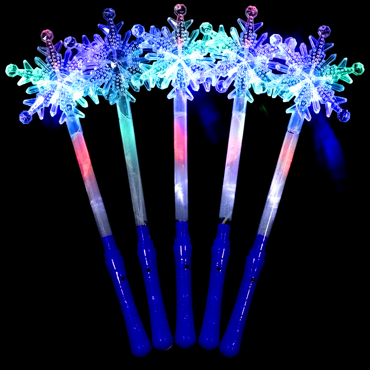厂价直销发光道具雪花棒 led发光产品 演唱会雪花荧光棒定制