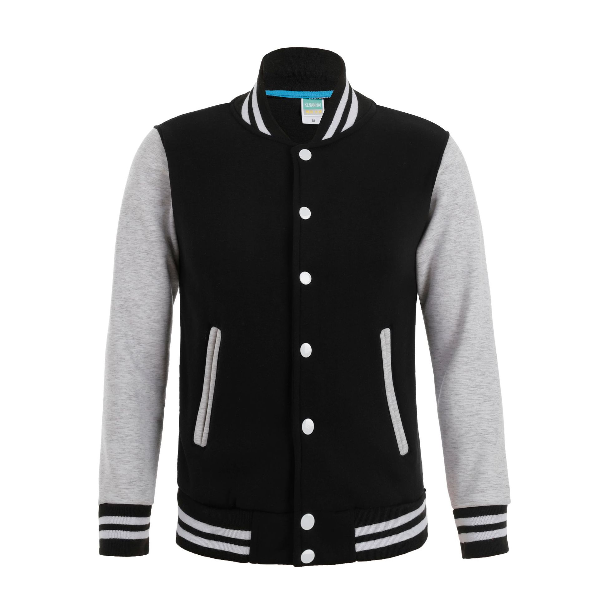 春秋毛圈薄款棒球服批发定制印logo男女装棒球衫卫衣修身外套印字