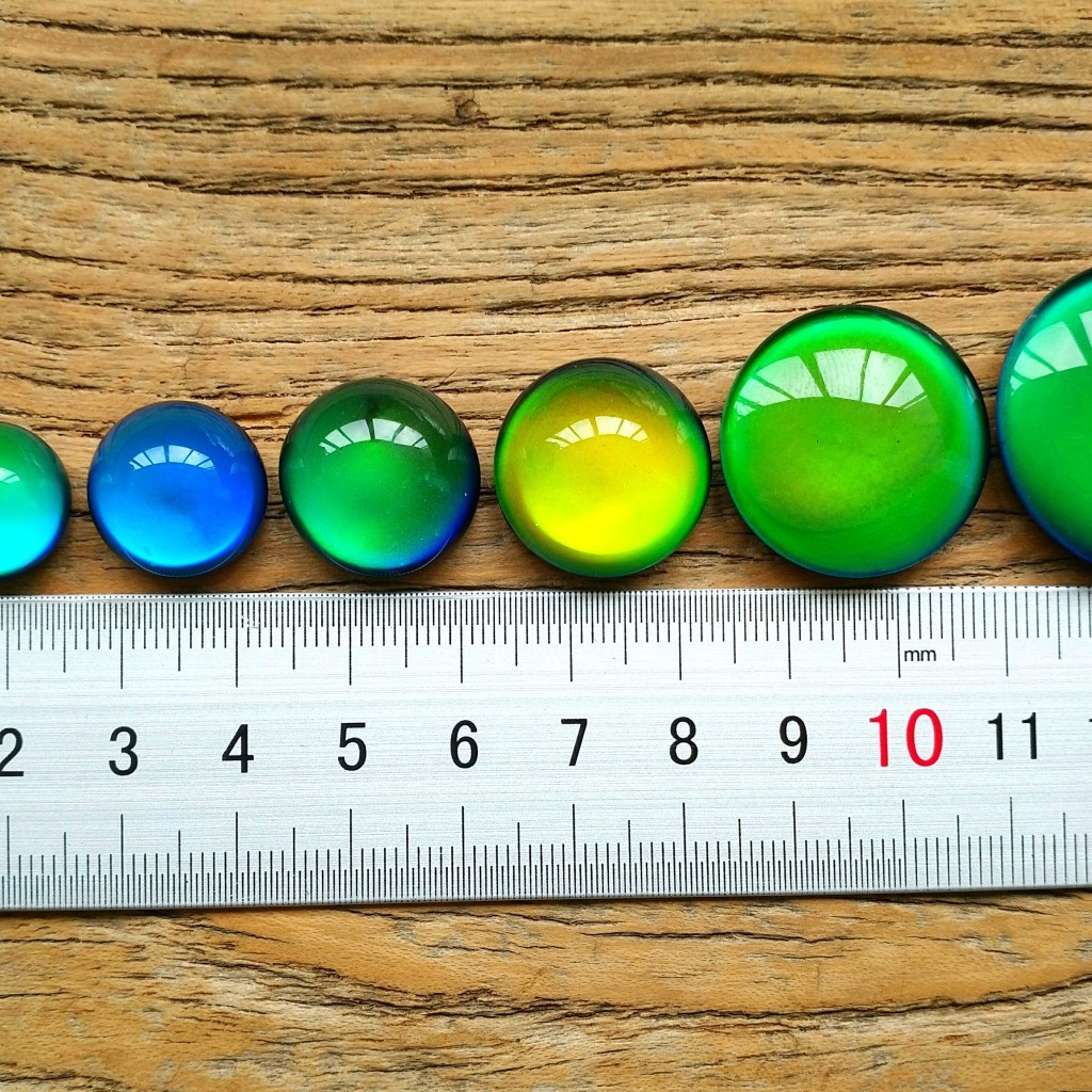 感温变色宝石diy配件变色石头方形心形水滴圆多规格变色玻璃贴片