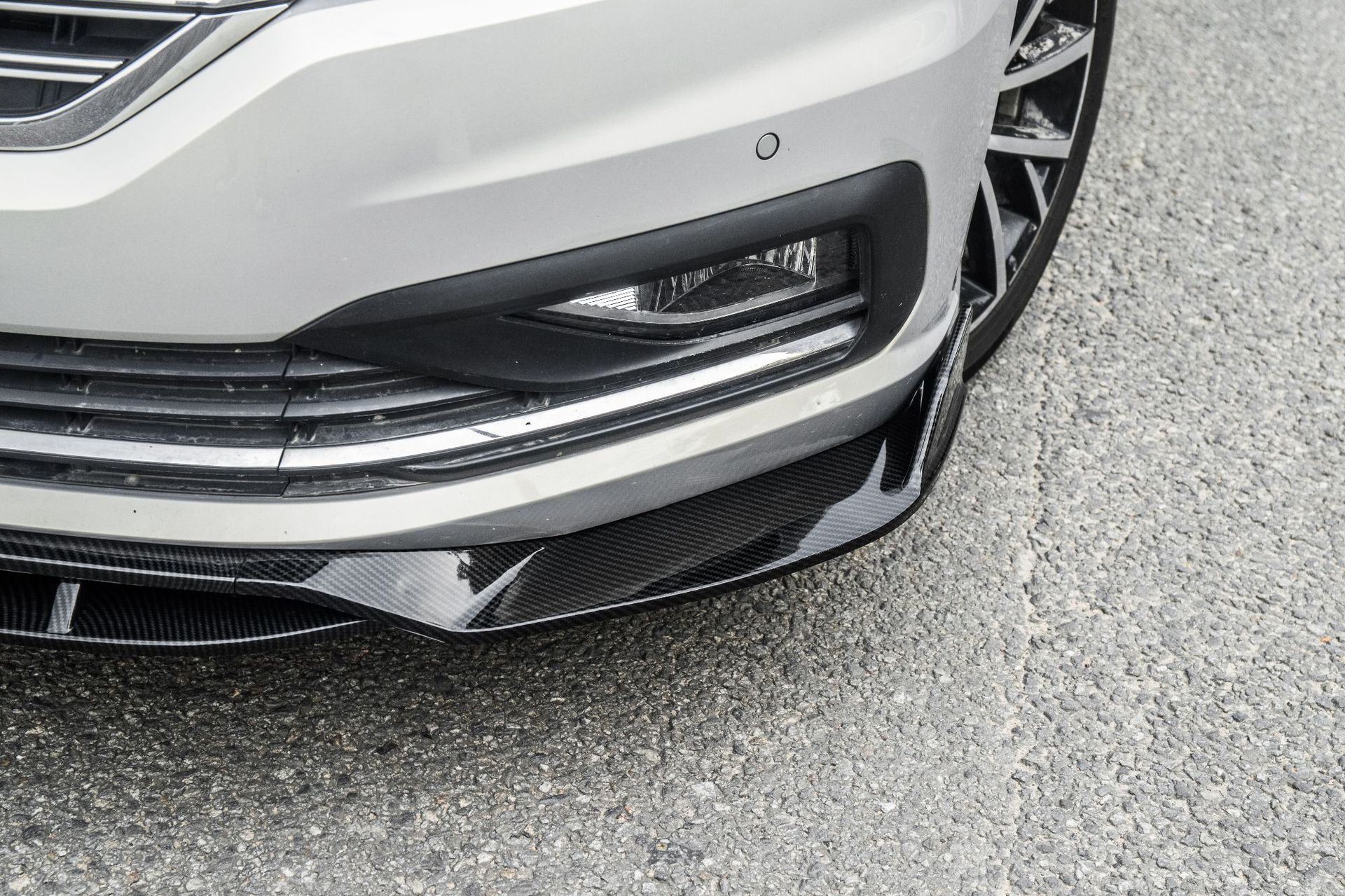 2019大众朗逸前唇改装专用前铲大小包围包角前扰流前杠防撞防擦条