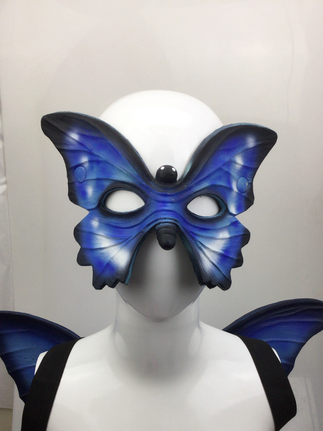 厂家销售万圣节圣诞节狂欢节派对表演道具仿真pu发泡蝴蝶面具