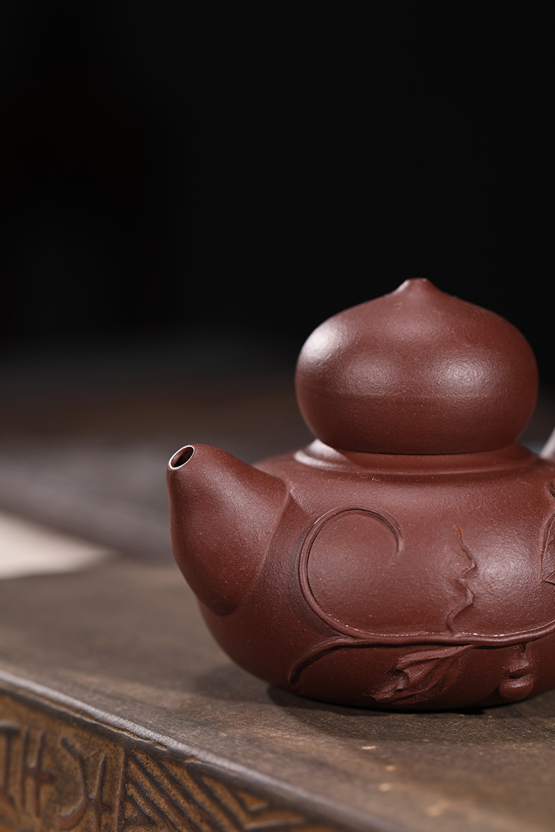 宜兴紫砂壶名家全手工原矿紫泥葫芦家用功夫茶具礼品定制一件代发