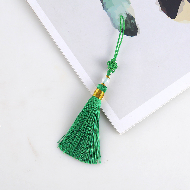 厂家直销手工编织书签穗子玉线中国结小流苏工艺品请柬吊穗玉流苏