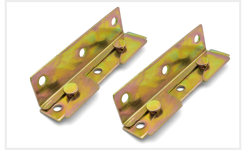 雄者小号床铰家具五金配件 加厚家具床铰挂片 隐形床连接件床铰链