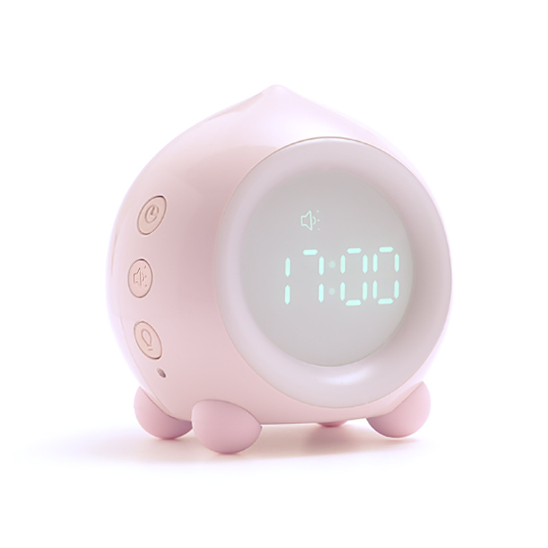 New Peach Fun Smart Alarm Clock Creative Multi-Function Bluetooth Speaker Student Digital Clock Children Sleep Small Night Lamp