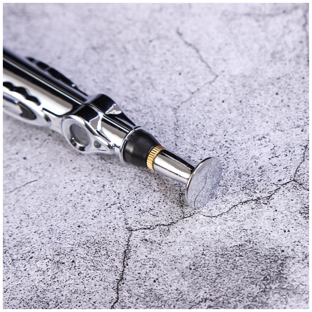 英文激光针灸笔点穴棒脉冲经络笔理疗仪电子经络按摩棒充电经络笔