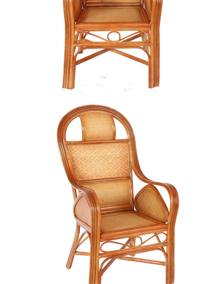 藤编办公座椅天然真藤老板椅太师椅老人休闲阳台高靠背腾椅家用