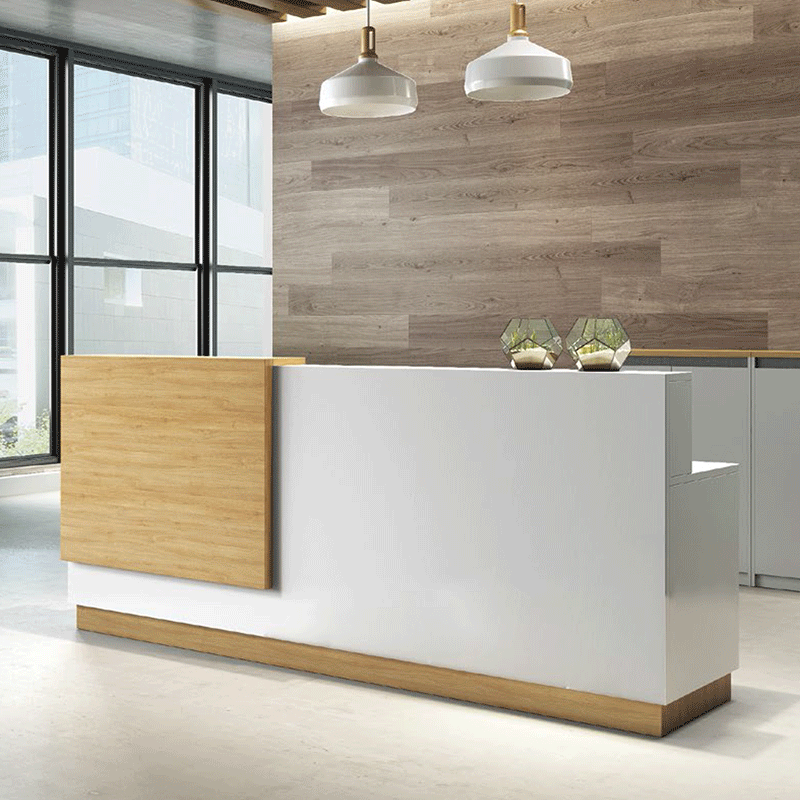 厂家直销公司前台桌吧台仿大理石收银台服装店接待台简约板式前台