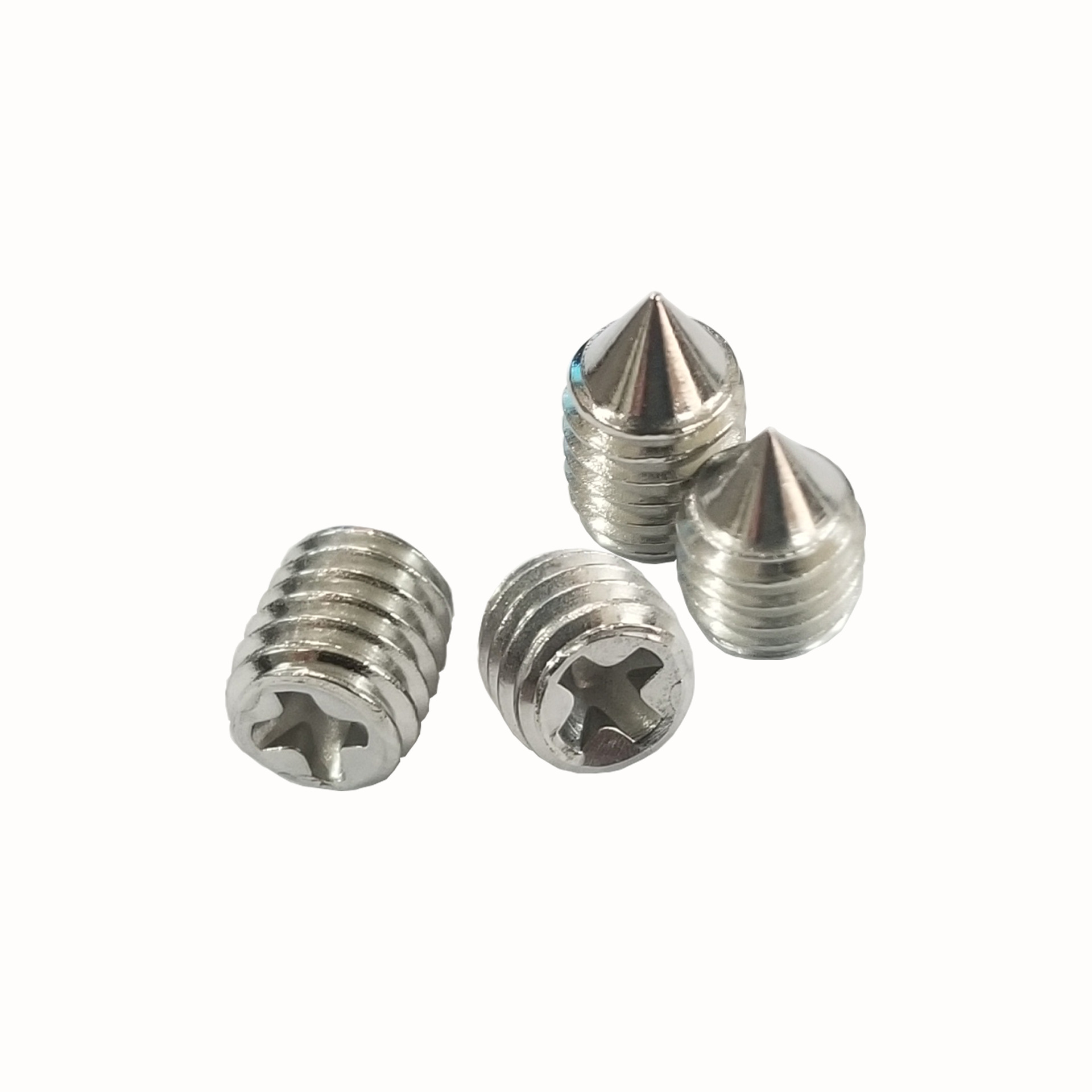 东莞现货无头螺丝 不锈钢十字尖端机米 紧定螺钉 m6*10 来图订制-阿里