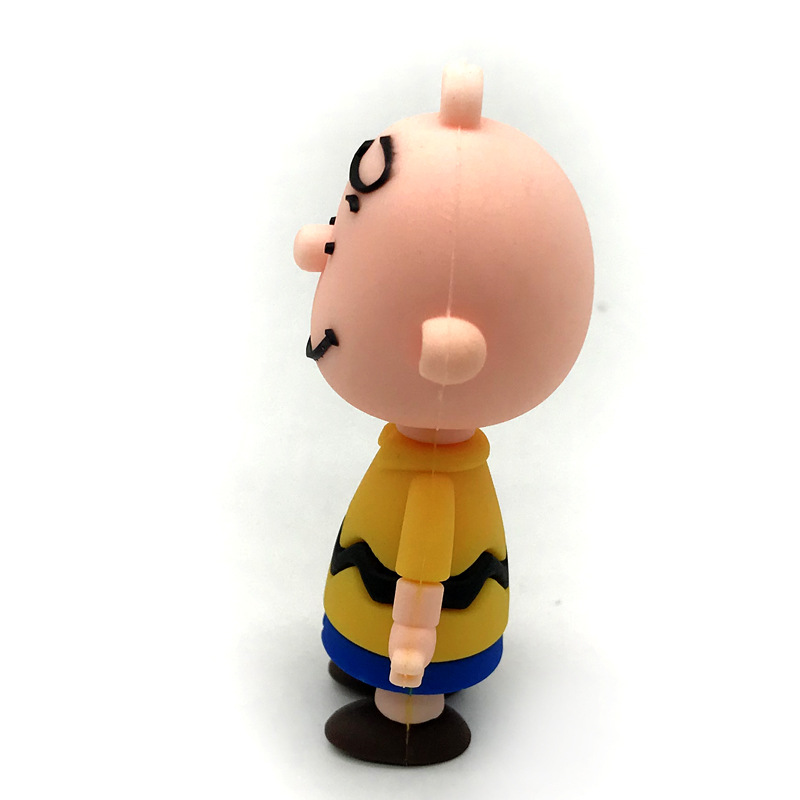 呆萌小光头人偶钥匙扣挂件 pvc软胶3d立体公仔 企业赠品钥匙扣