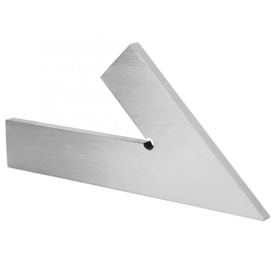 凡莜 工业级国标2级精密45°带座平口角度尺 量角器 角度仪划线器