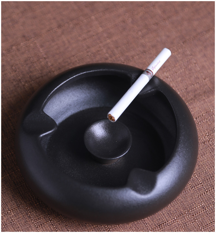 简约时尚潮流家用陶瓷雪茄烟灰缸办公室客厅茶几现代个性雕刻logo