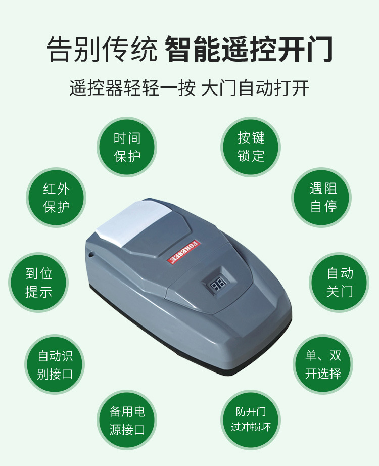 foresee车库门开门电机f390g开门机翻板提升电动门机向上开门电机
