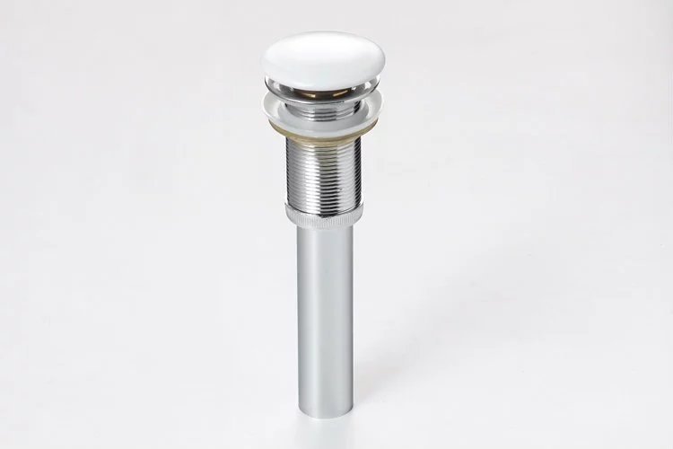 弹跳面盆去水器黑色白色个性陶瓷下水器大盖蘑菇头洗脸盆台盆下水